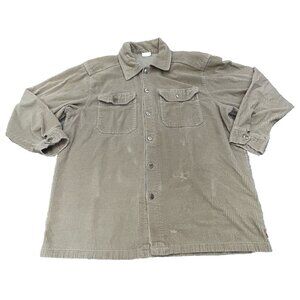 Vintage 3rd Rail Brand Shirt Mens Tan Button Down L 90s Corduroy Shirt Jacket